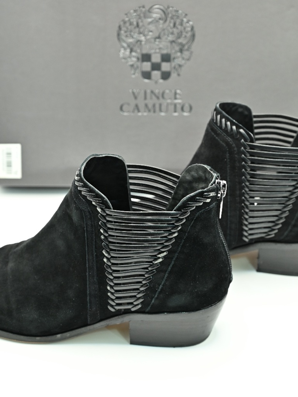 Vince Camuto Women Detail Ankle Bootie Black Suede
